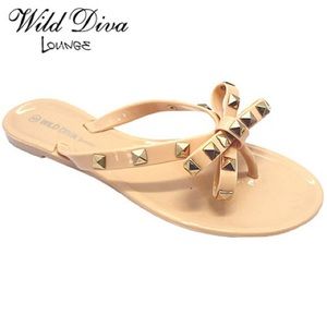Tan Studded Sandals